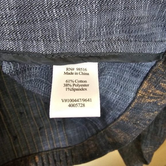 Coldwater Creek Gold Brushed Denim Pintuck Studded Jean Jacket Size 10P - Picture 11 of 12